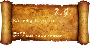 Kálnoky Gizella névjegykártya