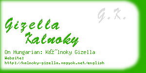 gizella kalnoky business card